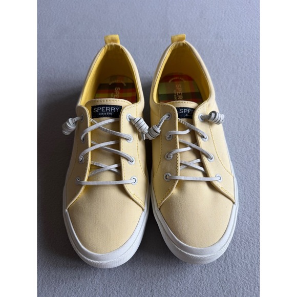 Sperry Shoes - Sperry Crest Vibe Yellow Canvas Sneakers Womens 9.5  Low Top Shoes